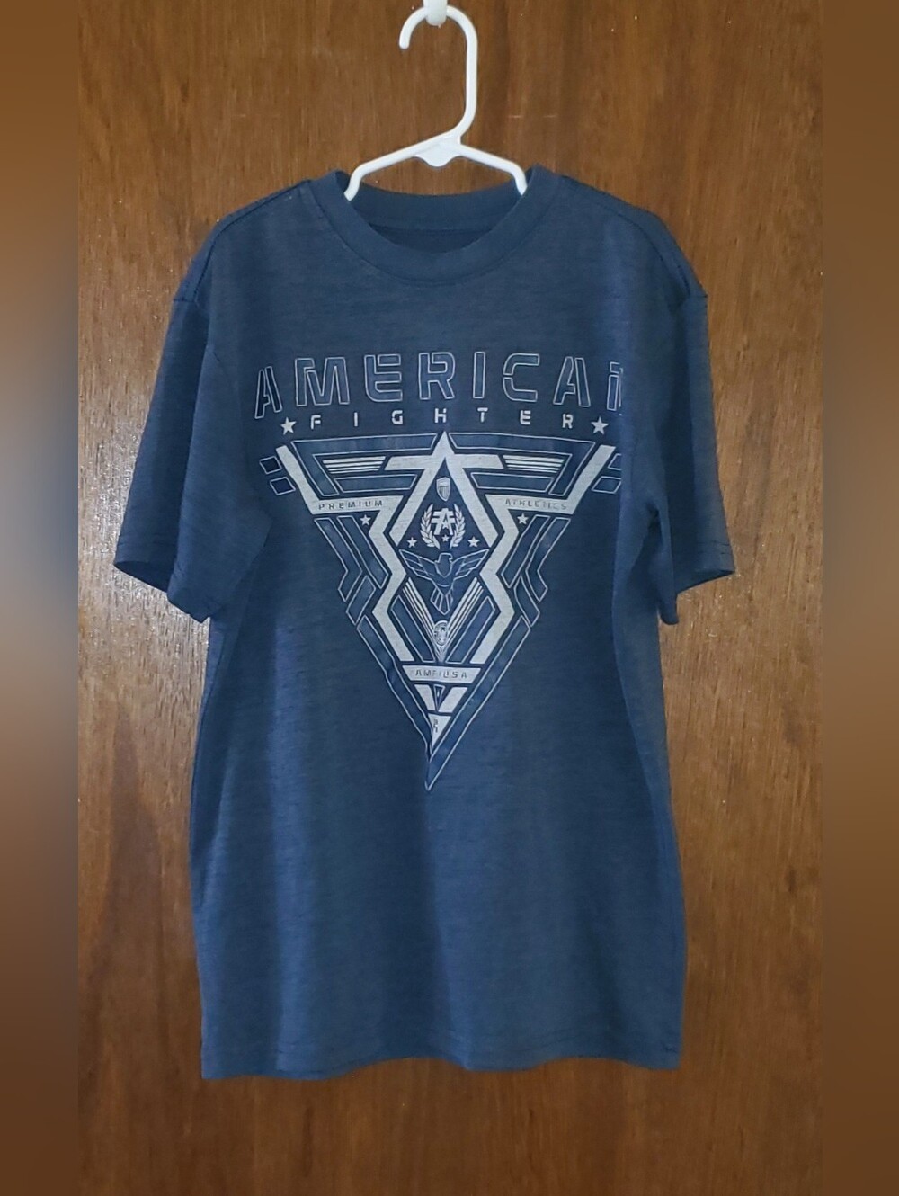 American Fighter Blue Graphic T Shirt Sz Youth Medium